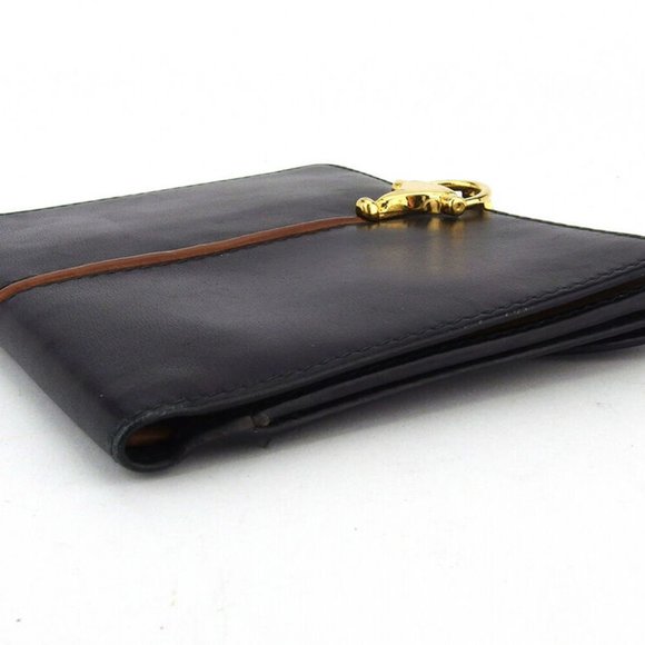 GUCCI W hook purse hose bit leather Auth used T17392 - Picture 4 of 8